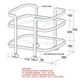 thumbnail image 4 of 2 Tier Chrome/Glass Bar Cart, 4 of 8