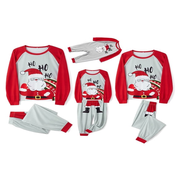 Christmas Family Pajamas Matching Sets Santa Clause Print Pajama Sleepwear Jammies for Couples Kids Baby