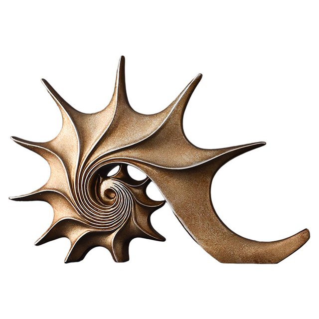 Abbracc Statue en Résine Figurines Sculpture de Collection Ornement pour Cabinet Or Rose