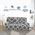 thumbnail image 3 of CHOK Stretch Spandex Sofa Slipcover for Loveseat  Red Flower Medium, 3 of 6