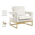thumbnail image 5 of Meridian Furniture Noah Cream Velvet Accent Chair with Gold Iron Base, 5 of 5