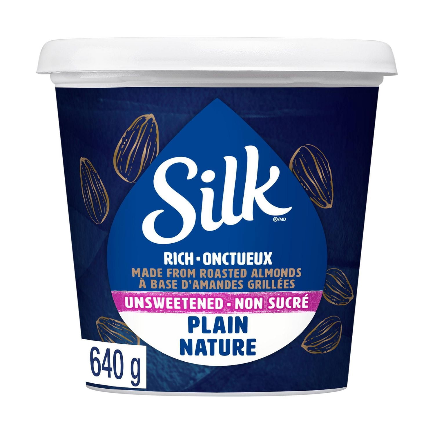 Silk Substitut de yogourt aux amandes, Nature non sucré, Sans Lactose
