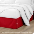 thumbnail image 2 of Bare Home Jupe de Lit Double Brossage - Premium 1800 Collection - Retombée de 15 Pouces - Très Grand, Rouge, 2 of 4