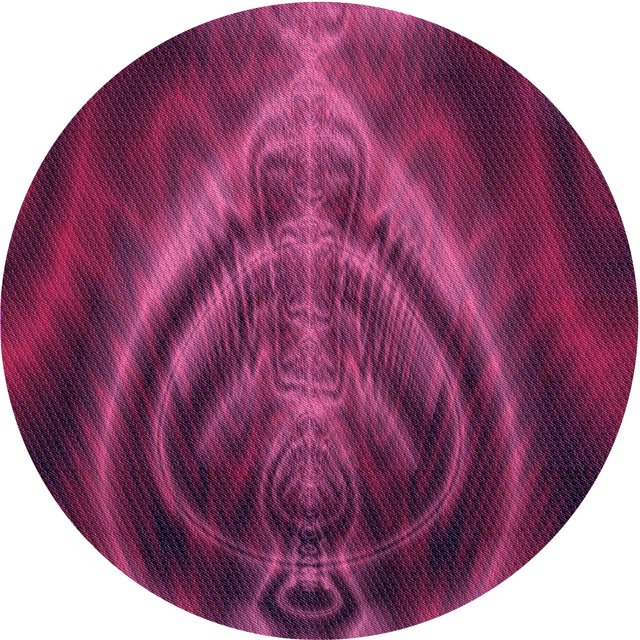 Ahgly Company Tapis Rond Lavable en Machine Intérieur Transitionnel Moyen Violet Rouge Rose, 7 Pieds Rond