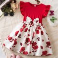 thumbnail image 1 of LOVZFMLL Robe pour Enfant 3-8 Ans, Mode, Couleur Unie, Paillettes, Fermeture Éclair, Manches Courtes, Col Rond, 1 of 9