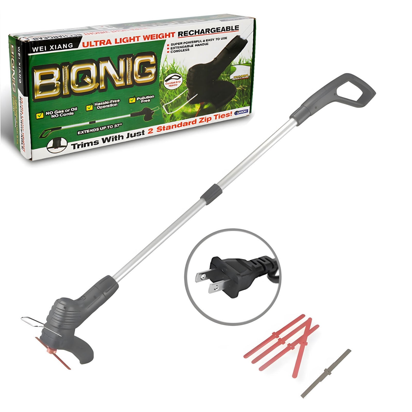 Amdohai Cordless Lawn Mower with Delivery Blade, Nudge Mower and Edging Tool, 4V 2Ah Lithium Ion Battery Powered GardenYard Tools