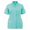 thumbnail image 4 of LYMAYTER Womens V-Neck Medical Scrub Tops Button Nosocomium Groggery Be Common Top for S-3XL, 4 of 5