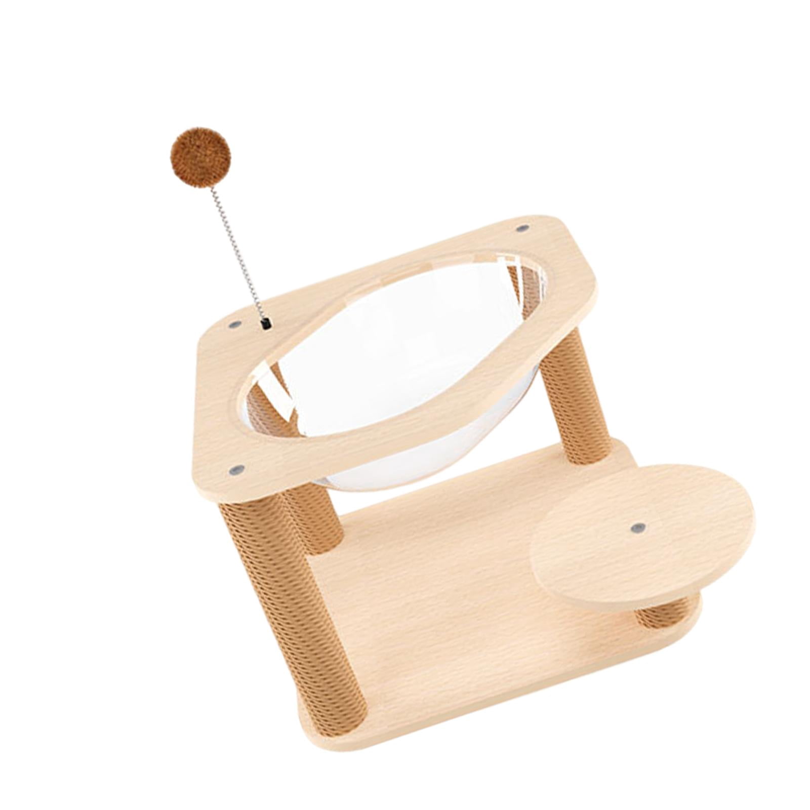 MERIGLARE Cat Tree Clear Space Capsule Stable Cat House Indoors Outdoors Cat Supplies Pets Bed Climb for Bunny Indoors Cats Kitty 45x57cm