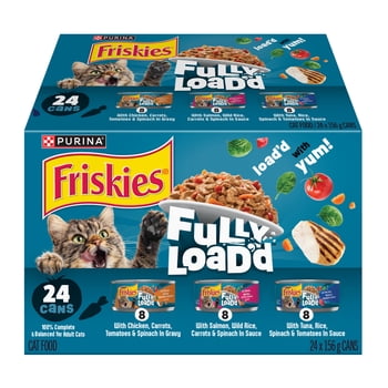 Friskies Fully Load'd In Sauce Variety Pack, Wet Cat Food, 156 g x 24