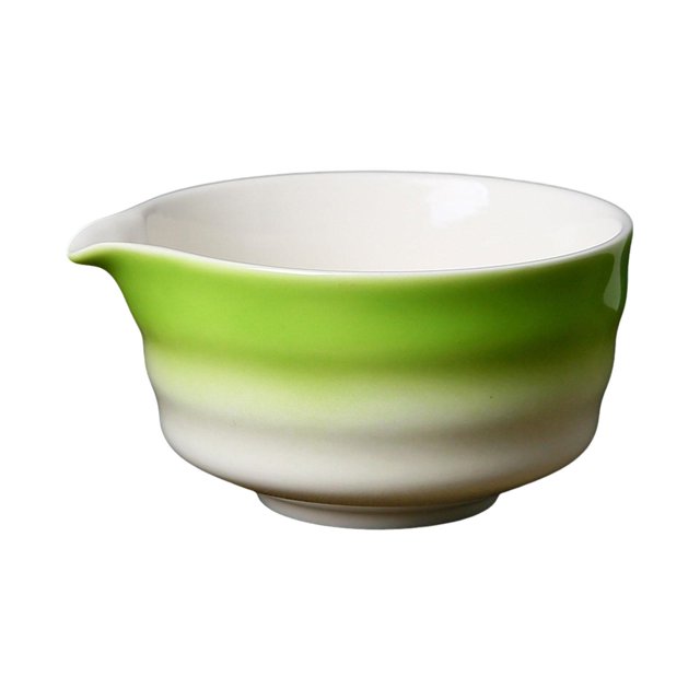 Lipstore Ceramic Matcha Bowl 450ml Traditional Porcelain Tea Bowl for Family Beginner Green