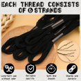 thumbnail image 3 of 10 Skeins Black Embroidery Floss, 8m Cotton Embroidery Floss - Cross Stitch Thread Set,Black, 3 of 5