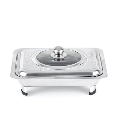 tredstone Plat à Frottement en Acier Inoxydable avec Couvercle Plateau de Service pour Fêtes StyleA