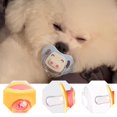 thumbnail image 2 of Puppy Pacifier Silicone Dog Chew Toy Calming Anxiety Relief for Small Dogs Kittens, Food Grade Bite Resistant with Breathable Vent & Dustproof Cover, Easy Clean Pink Blue, 2 of 8