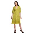 thumbnail image 1 of Moomaya Robe en Coton Imprimée pour Femme Longueur Midi Manches Courtes Tenue d'Été Vêtements, 1 of 4