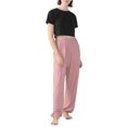 thumbnail image 1 of LUXUR Ladies Straight Leg Bottoms Tummy Control Sport Trousers Pink XXL, 1 of 4
