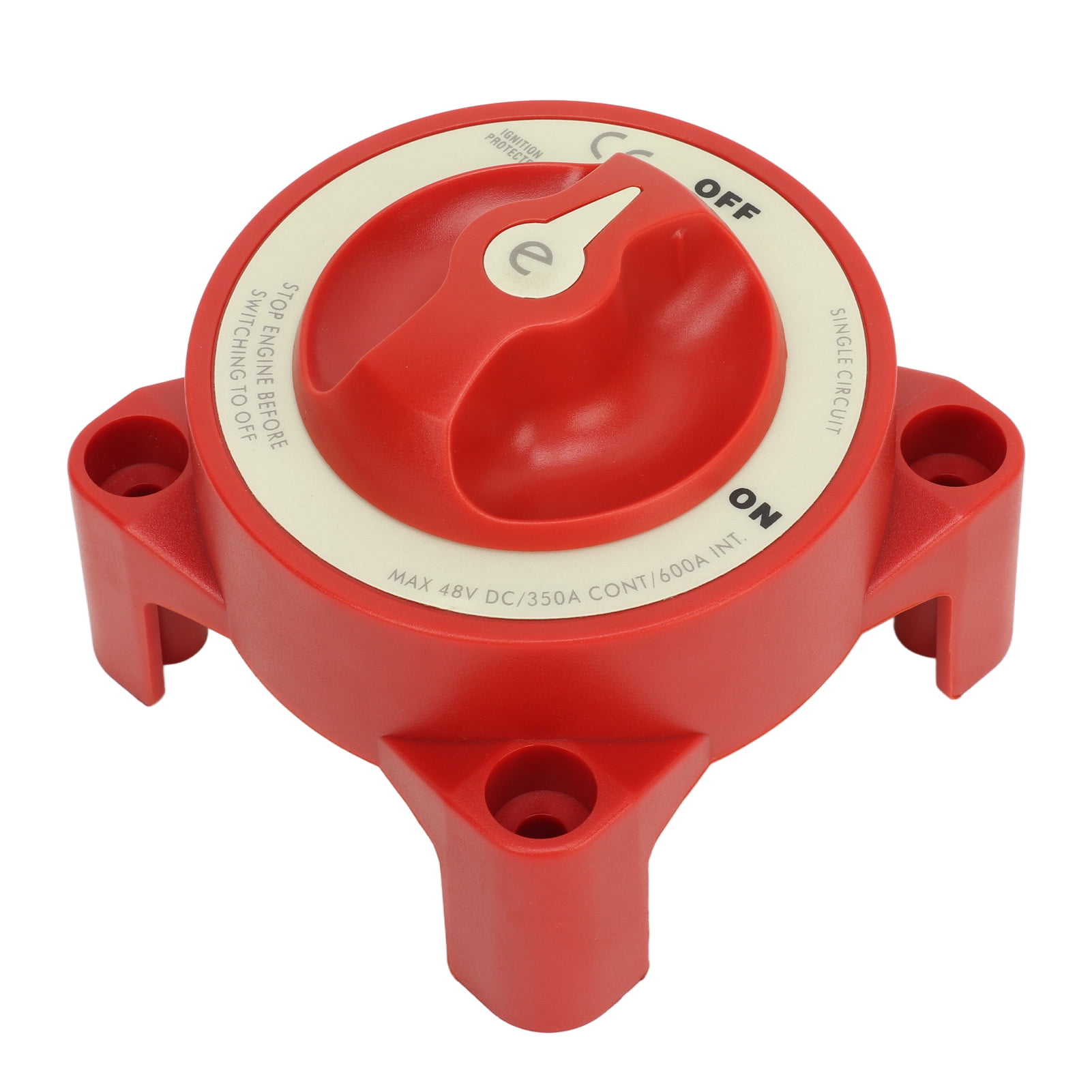 Battery Disconnect Switch, 350A 48V 2 Gear Stud Red Strong Marine Battery Selector Switch for RV Marine Automotive Battery