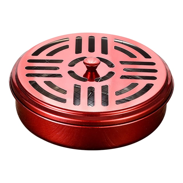 Yhmxh Home Essentials Home Appliances Classical Design Portable Mosquito Coil Box Iron Case With Lid Coil Holder