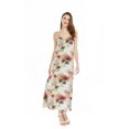 thumbnail image 4 of Robe Maxi à Imprimé Floral Hawaïen Luau pour Femme, Encolure Cœur, m Pastel Coucher de Soleil Néon, 4 of 5