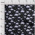 thumbnail image 1 of oneOone Silk Tabby Fabric Raindrop & Clouds Nature Print Sewing Fabric BTY 42 Inch Wide, 1 of 1