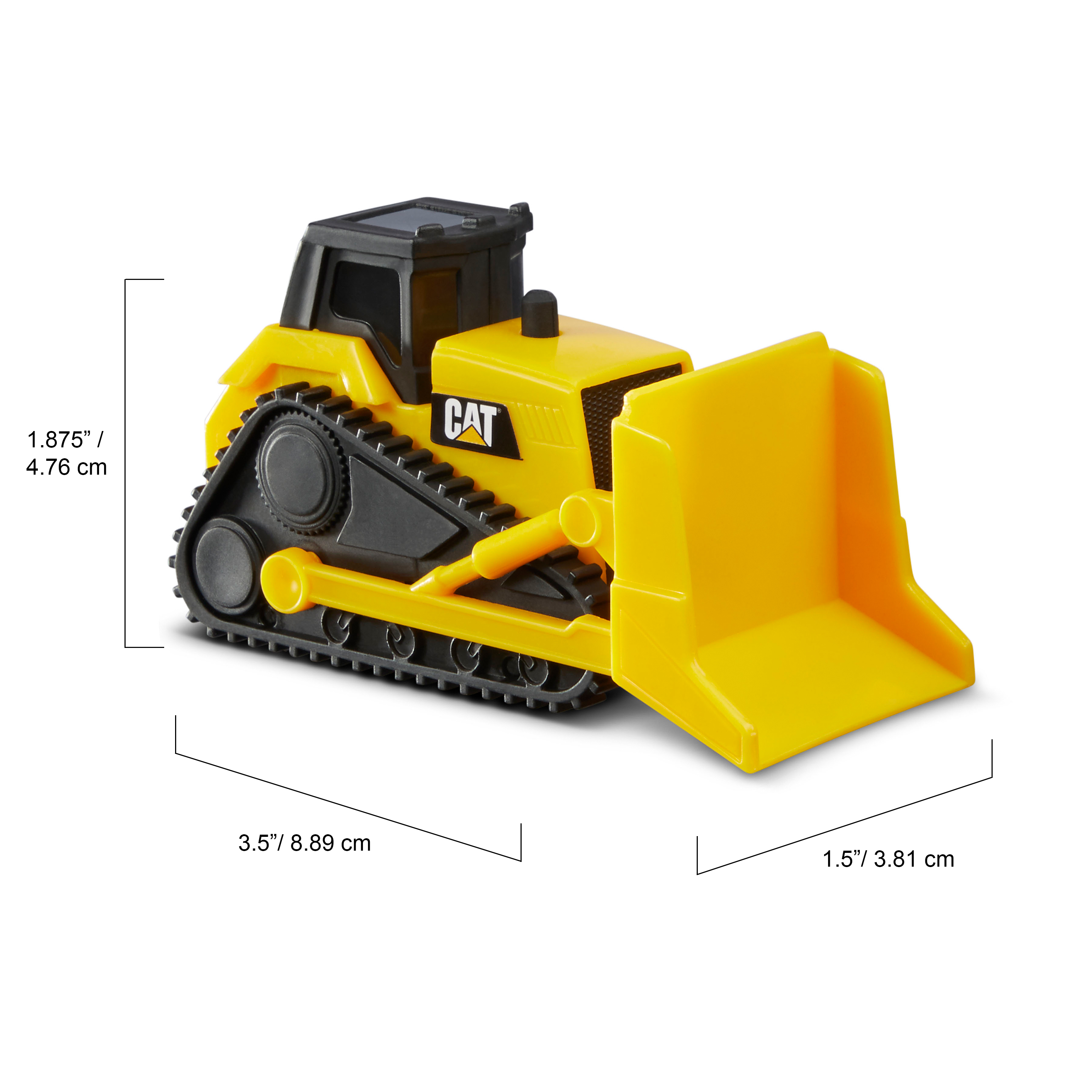 Jouet pour Chat Little Machines Jouets de Construction 5 Pack Inclut 1 Camion Benne de 3,5 Pouces, Excavatrice, Chargeur sur Roues, Bulldozer et Houe Arrière