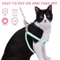 thumbnail image 4 of WASHWEPE 1 Set Cat Leash and Harness Rust-Proof Metal One-Hand Operation for Cat Walking Harness Leash, 4 of 8