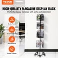 thumbnail image 2 of VEVOR Brochure Display Rack, 4-Tier 32 Pockets Rotating Magazine Literature Display Stand for Postcards, 360° Spinning Greeting Cards Rack with 5 Wheels (2 Lockable), 2 of 9