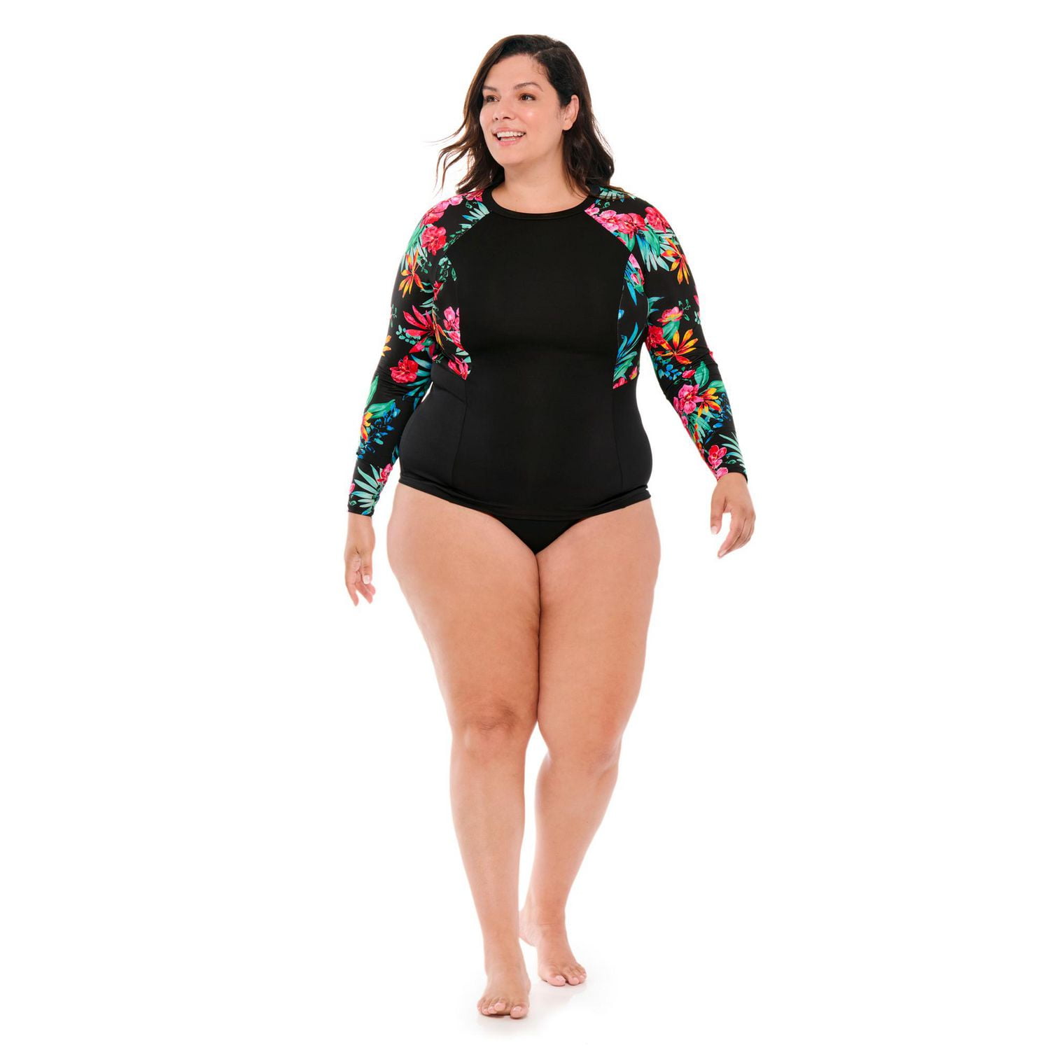 Haut de maillot rashguard à manches longues pour femme Krista Plus