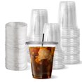 thumbnail image 1 of [200 SET]HAKOWARE by Harvest Pack 12 oz Ultra Clear Plastic Cold Cups with Flat Lids, Disposable Wedding Party Drinking Cups Tumblers, Iced Coffee Beer Juice Cold Beverage, 1 of 4
