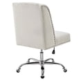 thumbnail image 3 of Linon Draper Upholstered Swivel Office Chair in Cream Sherpa, 3 of 15