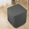 thumbnail image 4 of Housse Extensible pour Ottoman avec Fond Élastique Housse de Tabouret Rectangulaire Extensible Gris Foncé, 4 of 7