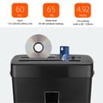 thumbnail image 2 of Moustache 8-Sheet Cross Cut Paper Shredder with 13L Bin, Portable Auto Paper, CD and Credit Card Shredder Home Office Use, 2 of 9