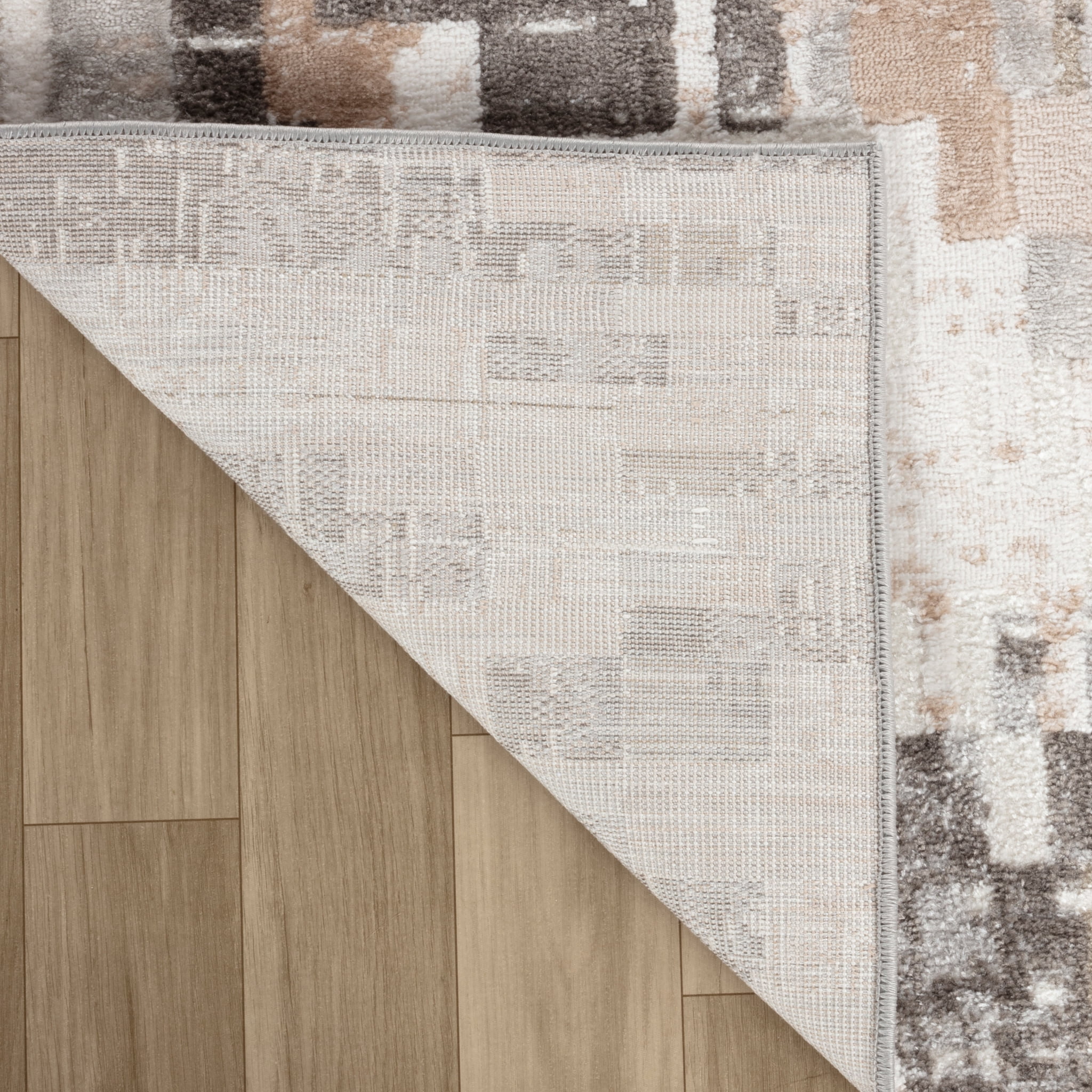 Rug Branch Cadence Abstract Indoor Area Rug, Cream Brown, Modern - Living Room, Bedroom, Dining and Kitchen