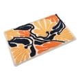 thumbnail image 2 of Fridja Non Slip Bath Mat Bathroom Rugs, Soft Floral Lightweight Bath Mats, Super Absorbent Quick Dry Bath Rug Shower Mat, Fit Under Door Bathroom Floor, Machine Washable, Orange 16"x24", 2 of 5