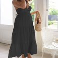 thumbnail image 4 of Robe Longue Dos Nu Sans Manches Ligne A Fluide pour Femmes Robe de Plage, 4 of 6