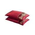 thumbnail image 1 of Solid Color Lace Embroidered Pillowcase Pair Soft Skin-Friendly Home Bedding Cover, 1 of 6