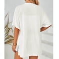 thumbnail image 4 of Jsaierl Cardigans Légers pour Femmes Été Décontracté Manches Courtes Hauts Plage Vacances Chemises Douces Confortables Amples, 4 of 6