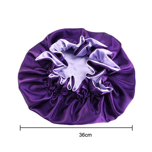WIFKLSIIPG Bonnet Couche pour Cheveux Bonnet Bonnet de Nuit avec Élastique Double Bande en Soie Satin Autre