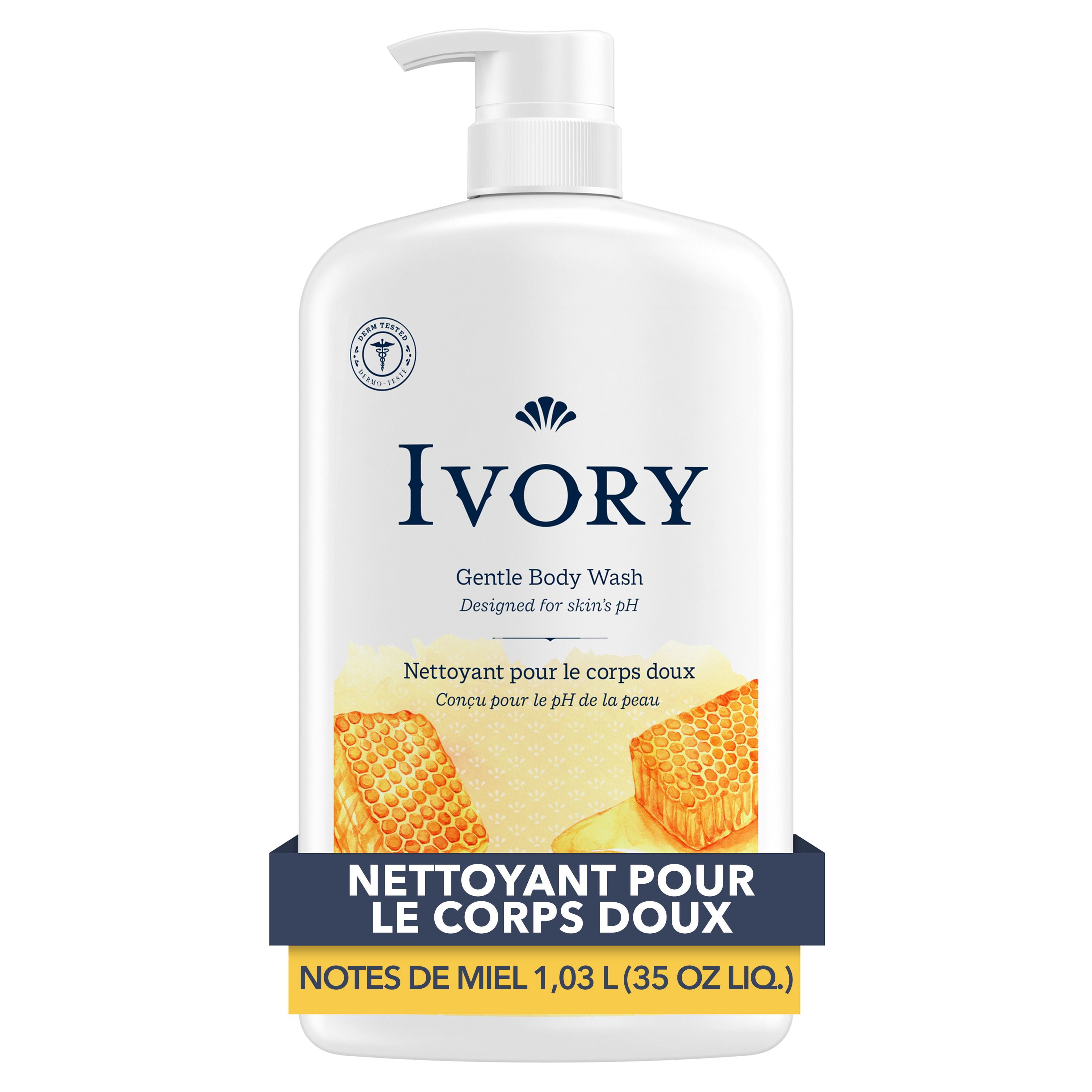Ivory Nettoyant pour le Corps Doux & Délicat, Parfum Lait & Miel