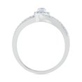 thumbnail image 3 of DGOLD Bague de Mode en Or Blanc 10 Kt avec Diamants Blancs Ronds Torsadés Tourbillonnants (1/4 cttw), 3 of 4