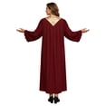 thumbnail image 2 of RUNQHUI Robe de Chœur pour Femmes Soutane Romaine Manches Longues Évasées Robe de Chaire et Pasteur Bourgogne G, 2 of 7
