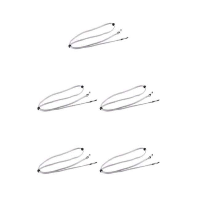 Transemion Eyeglass Strap Non- for Slip Stretchy Universal Rope Eyewear Sports Retainer Grey 26.77 Inch 5Set