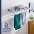 thumbnail image 4 of Matte Towel Rack ‘‘ Bathroom Towel Shelf with Double Towel Bars SUS Stainless Steel Wall Mounted BBK, 4 of 9
