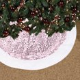 thumbnail image 4 of Jupe de Sapin de Noël 31,49 Po Ronde Rouge Jaune Vert Rose Brun Tissu Décoration des Fêtes pour Base de Sapin, 4 of 6