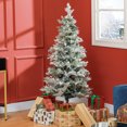 thumbnail image 2 of HOMCOM Sapin de Noël Artificiel Mince Floqué avec Extrémités de Branches Réalistes, 2 of 10