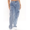 thumbnail image 4 of Birdeem Womens Solid Color Fashion Casual Loose Broad Leg Full Length Pants Jeans, 4 of 6