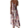 thumbnail image 1 of Fridja Robe d'Été Décontractée pour Femme à Dégradé, Col en V, Sans Manches, Grande Taille, à Bretelles Spaghetti, 1 of 5