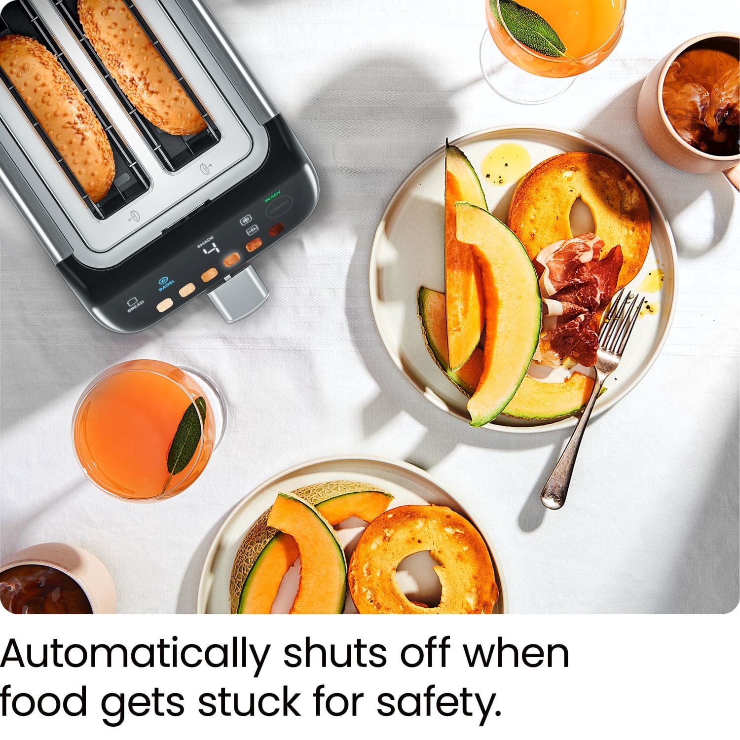 Grille-pain numérique Chefman Smart Touch à 2 fentes, 6 réglages d'intensité, mode bagel - Acier inoxydable, nouveau