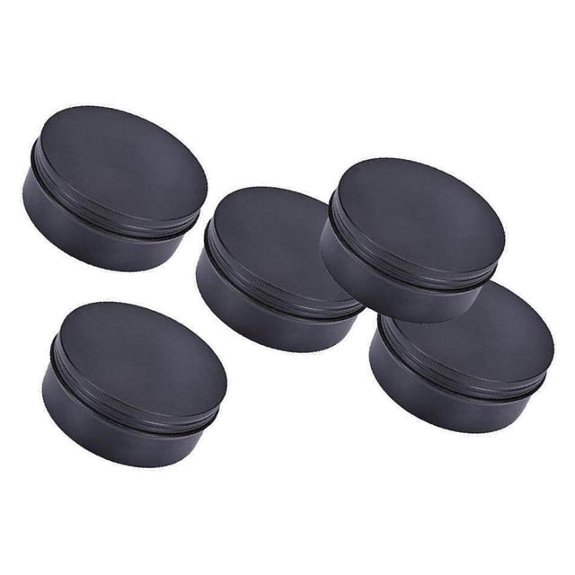ziyahi 5pcs Empty Aluminum Tin Jars Cosmetic Screw Lid Containers Lip Balm Cans 250ml