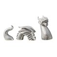 thumbnail image 2 of Almencla Three Section Dragon Sculpture Craft Landscape Ornament for Courtyard Garden Silver, 2 of 8