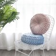 thumbnail image 4 of Coussin Rond en Velours pour la Maison, Décoration, Coussin Rond Plissé pour Canapé, Chaise, Lit, Voiture (Rose), 4 of 4